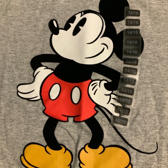 Boys Disney Mickey Mouse Disneyland Disneyworld Graphic Tee T Shirt Size 14/16